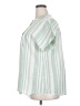 Unbranded Stripes Green Short Sleeve Blouse Size 2X - photo 5