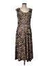 Dana Buchman Animal Print Brown Cocktail Dress Size L - photo 1