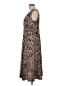 Dana Buchman Animal Print Brown Cocktail Dress Size L - photo 5