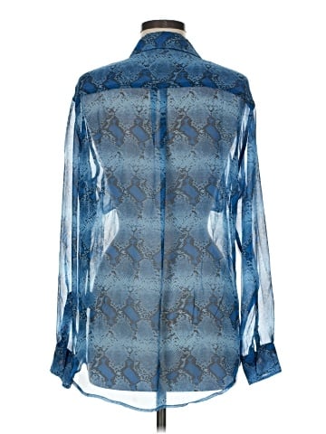 Equipment Long Sleeve Silk Top (view 2)