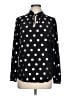 Anne Klein Polka Dots Black Long Sleeve Blouse Size L - photo 1
