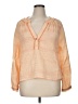 Sundance Orange Long Sleeve Blouse Size XL - photo 1