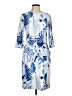 J. McLaughlin Print Blue Casual Dress Size M - photo 1