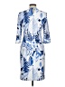 J. McLaughlin Print Blue Casual Dress Size M - photo 2