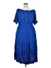 Ashley Stewart 100% Rayon Blue Casual Dress Size 26 - 28 Plus - photo 2
