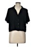 ABound Black Short Sleeve Blouse Size L - photo 1