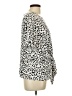 Perseption Concept Animal Print Ivory Short Sleeve Blouse Size L - photo 4