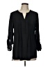 DR2 100% Polyester Black Long Sleeve Blouse Size L (petite) - photo 1