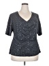 Connected Apparel Gray Short Sleeve Top Size 2X - photo 1