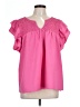 Bibi Pink Short Sleeve Blouse Size L - photo 1
