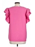 Bibi Pink Short Sleeve Blouse Size L - photo 2