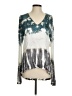 XCVI 100% Rayon Tie-dye Teal Long Sleeve Blouse Size S - photo 1