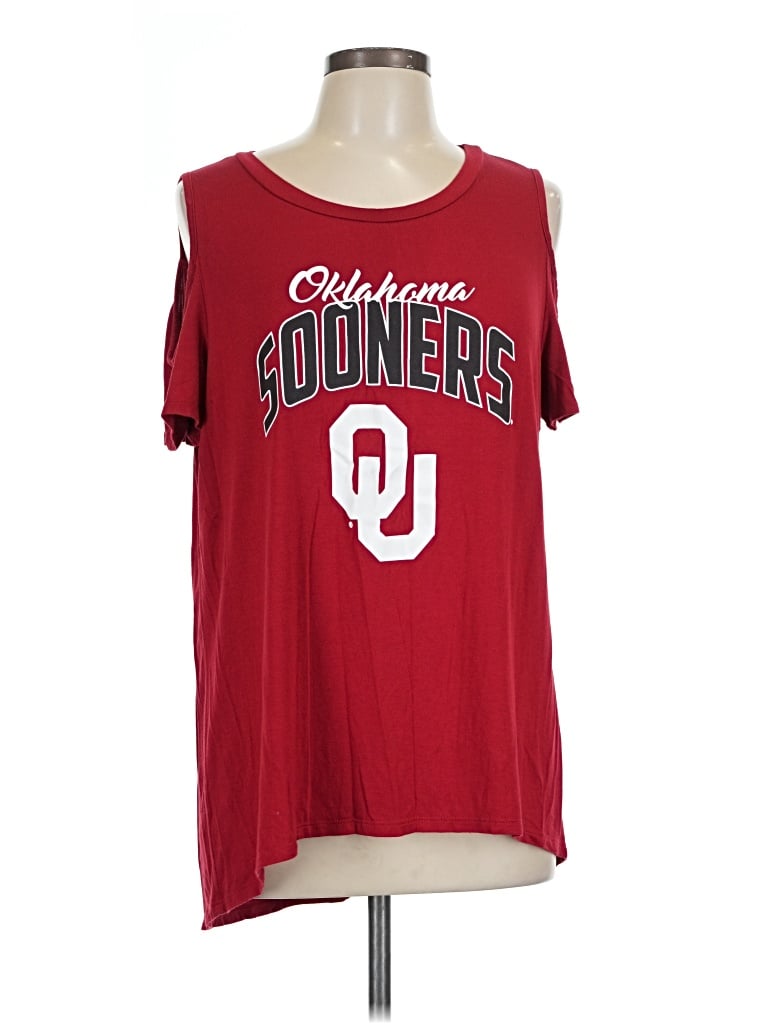 Pre-owned Gameday Couture Sleeveless Top Red Cold Shoulder Neckline Tops