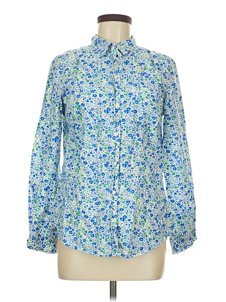 Pre-owned Old Navy Long Sleeve Button Down Shirt In Blue