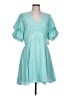 1.State 100% Polyester Solid Teal Casual Dress Size L - photo 1