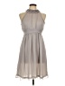 Francesca's 100% Polyester Solid Gray Cocktail Dress Size L - photo 1