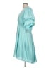 1.State 100% Polyester Solid Teal Casual Dress Size L - photo 5