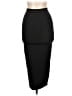 Unbranded Solid Black Casual Skirt Size L - photo 2