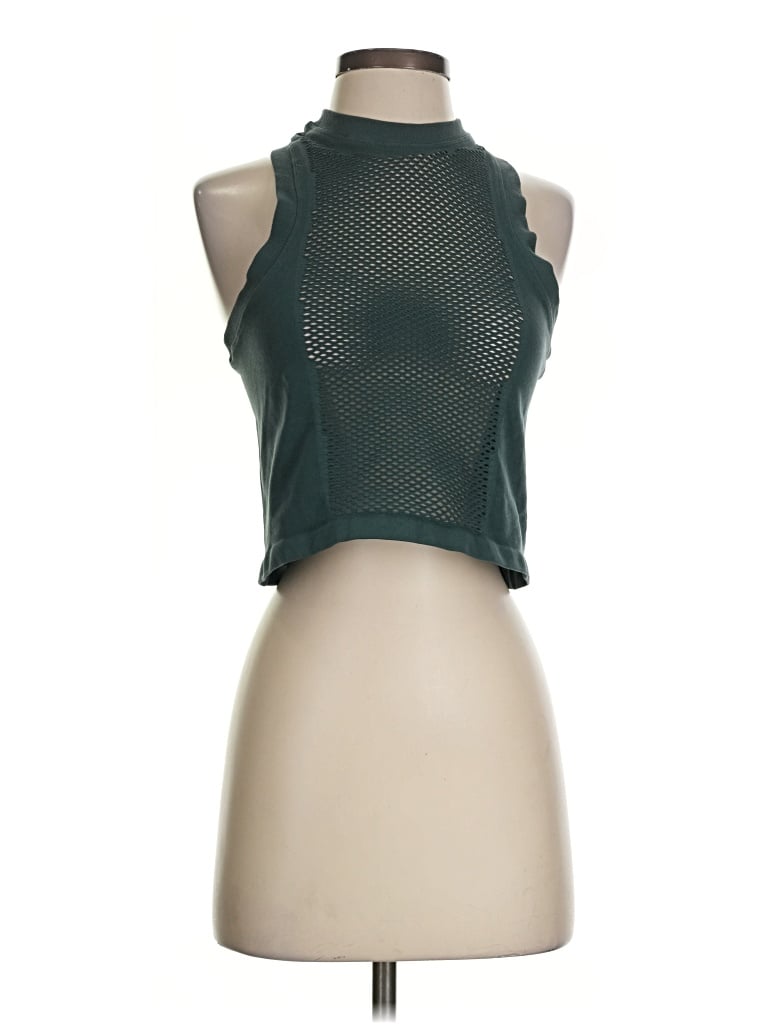 Pre-owned Fp Movement Tank Top Green Halter Neckline Tops