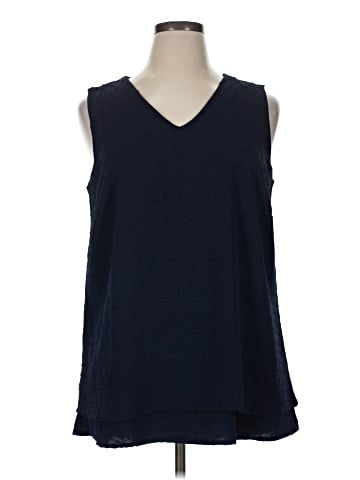 Nina Leonard Sleeveless Top (view 1)