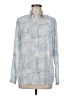 Violet & Claire 100% Polyester Print Blue Long Sleeve Blouse Size M - photo 1