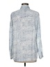 Violet & Claire 100% Polyester Print Blue Long Sleeve Blouse Size M - photo 2