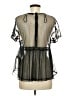 Zara Basic 100% Polyester Black Short Sleeve Blouse Size M - photo 2