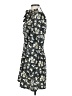 Topshop 100% Polyester Print Black Casual Dress Size 6 - photo 5