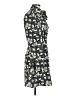 Topshop 100% Polyester Print Black Casual Dress Size 6 - photo 4
