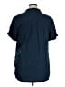 A New Day Solid Blue Short Sleeve Button-Down Shirt Size XL - photo 2
