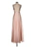Vera Wang 100% Polyester Tan Pink Cocktail Dress Size 2 - photo 2
