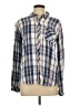 Thread & Supply 100% Viscose Plaid Blue Long Sleeve Button-Down Shirt Size L - photo 1