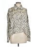 Umgee 100% Polyester Animal Print Ivory Long Sleeve Blouse Size L - photo 1