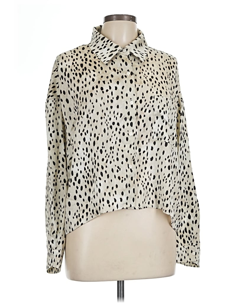 Pre-owned Umgee Long Sleeve Blouse In Ivory