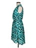 Bebop 100% Polyester Print Teal Casual Dress Size M - photo 5