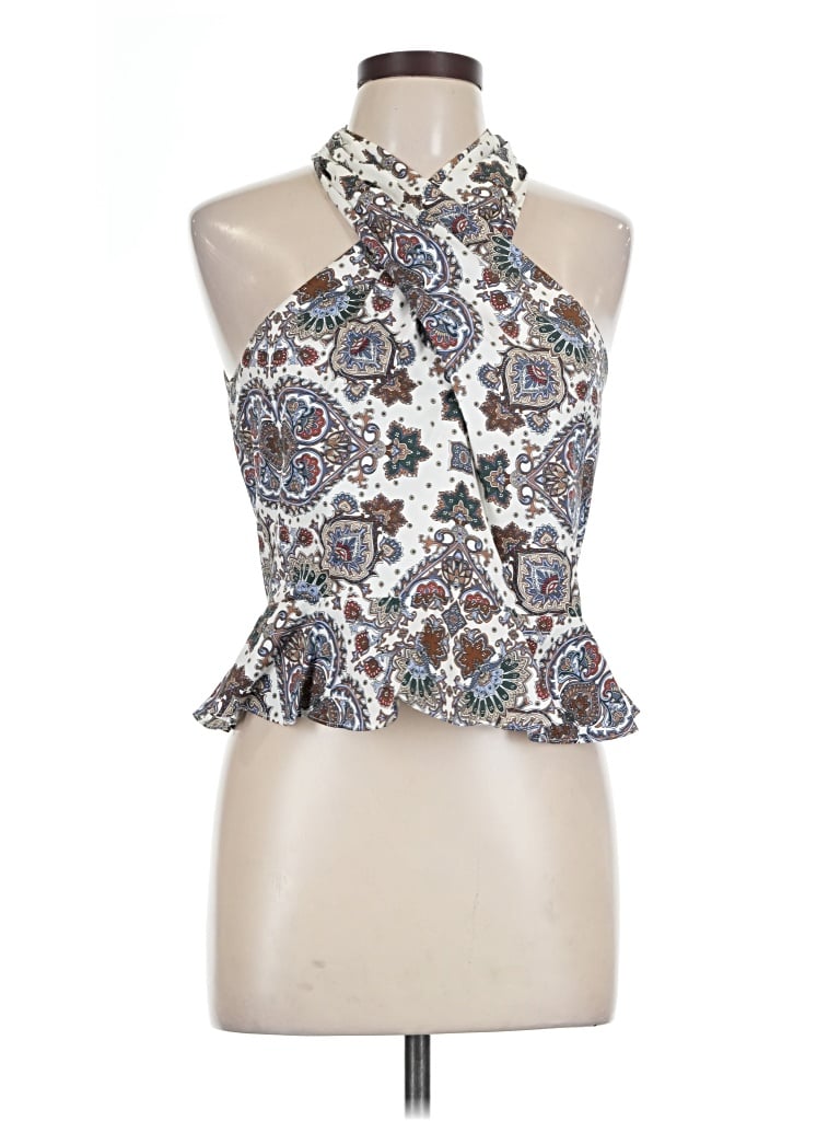 Pre-owned Veronica Beard Sleeveless Blouse In White