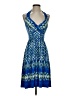 Soma Print Blue Cocktail Dress Size XS - photo 1