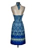 Soma Print Blue Cocktail Dress Size XS - photo 2