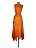 Karina Grimaldi 100% Viscose Solid Orange Cocktail Dress Size S - photo 2
