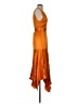 Karina Grimaldi 100% Viscose Solid Orange Cocktail Dress Size S - photo 4