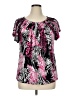 Style&Co Pink Short Sleeve Blouse Size XL - photo 1