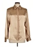 Karen Scott 100% Polyester Metallic Tan Long Sleeve Blouse Size L - photo 1