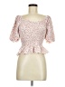 Dee Elly 100% Polyester Pink 3/4 Sleeve Blouse Size M - photo 1