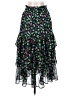 Ann Taylor 100% Polyester Floral Green Casual Skirt Size S - photo 1