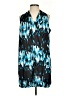 Derek Lam 100% Polyester Graphic Blue Casual Dress Size S - photo 1