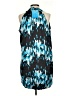 Derek Lam 100% Polyester Graphic Blue Casual Dress Size S - photo 2