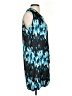 Derek Lam 100% Polyester Graphic Blue Casual Dress Size S - photo 4