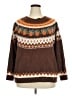 Unbranded 100% Acrylic Print Brown Pullover Sweater Size 4X - photo 1