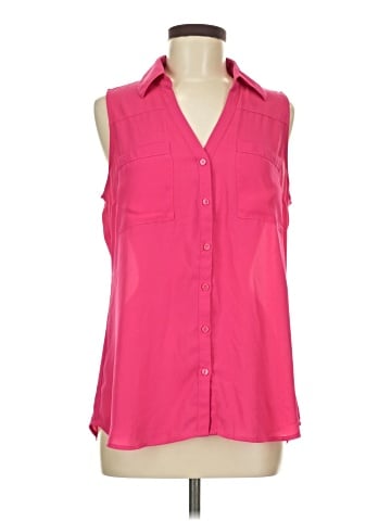 Express Sleeveless Button-Down Shirt (view 1)