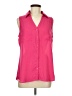 Express Pink Sleeveless Button-Down Shirt Size M - photo 1